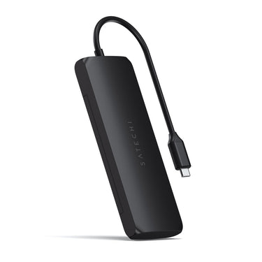 satechi usb-c hybrid multiport adapter with ssd enclosure black